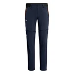 Salewa Outdoorhose Pedroc Durastretch Zip Off Softshellhose Blau/Dunkelblau/Orange/Hellblau