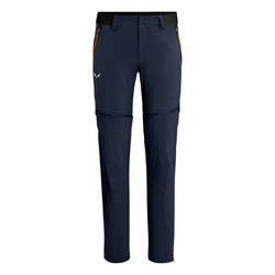 Salewa Outdoorhose Pedroc Durastretch Zip Off Softshellhose Blau/Dunkelblau/Orange/Hellblau