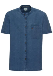 camel active Kurzarmhemd Stehkragen Elemental Blue