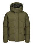 Jack & Jones Steppjacke JJWORLD PUFFER JACKET Dunkelgrün/Grün