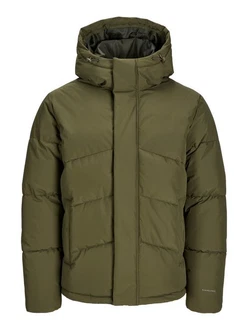 Jack & Jones Steppjacke JJWORLD PUFFER JACKET Dunkelgrün/Grün