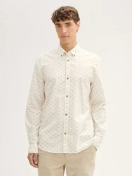 TOM TAILOR Denim Hemd Beige/Khaki/Weiß