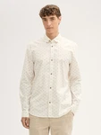 TOM TAILOR Denim Hemd Beige/Khaki/Weiß