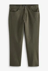 Next Straight Fit Hose im Jeans-Stil Khaki/Dunkelgrün