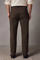 Next Straight Fit Hose im Jeans-Stil Khaki/Dunkelgrün