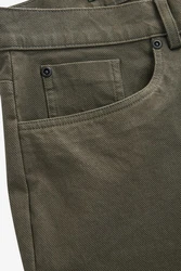 Next Straight Fit Hose im Jeans-Stil Khaki/Dunkelgrün