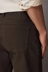 Next Straight Fit Hose im Jeans-Stil Khaki/Dunkelgrün