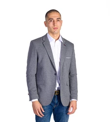 Denim Distriqt Jerseysakko Sportlich Jersey Sakko mit Stretch Antracite