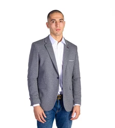 Denim Distriqt Jerseysakko Sportlich Jersey Sakko mit Stretch Antracite