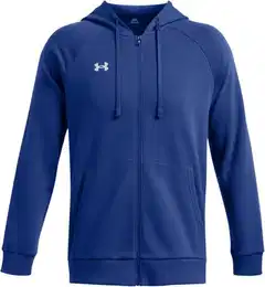 Kapuzenpullover UA RIVAL FLEECE FZ HOODIE TECH BLUE