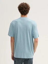 TOM TAILOR Denim T-Shirt mit Logo Print Blau/Hellblau
