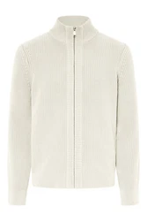JOOP! Jeans Strickjacke 'Hajor' Khaki/Grau/Beige/Weiß/Creme