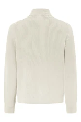 JOOP! Jeans Strickjacke 'Hajor' Khaki/Grau/Beige/Weiß/Creme