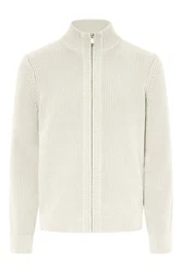 JOOP! Jeans Strickjacke 'Hajor' Khaki/Grau/Beige/Weiß/Creme