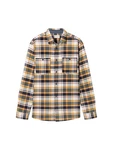 TOM TAILOR Shirt Overshirt Casual Fit Beige/Braun/Grau/Gelb/Rot