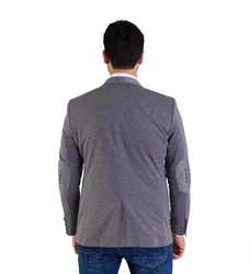 Denim Distriqt Jerseysakko Sportliches Herren Jersey Sakko mit besonderen Details Antracite