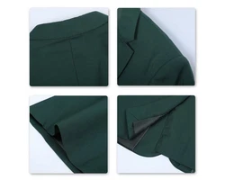 Allthemen Anzug Slim Fit Business Herrenanzug Dunkelgrün/Grün