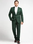 Allthemen Anzug Slim Fit Business Herrenanzug Dunkelgrün/Grün