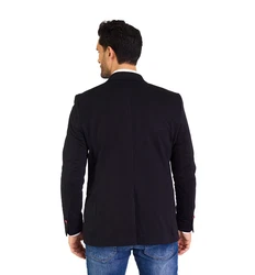 Denim Distriqt Sportliches Herren Slim Fit Jersey Sakko Schwarz