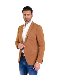 Denim Distriqt Sportliches Herren Slim Fit Jersey Sakko Camel