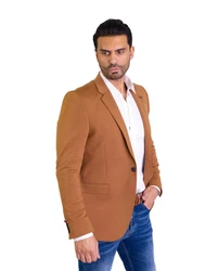 Denim Distriqt Sportliches Herren Slim Fit Jersey Sakko Camel