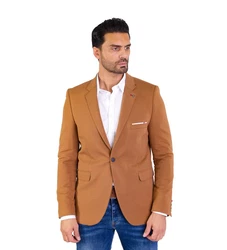 Denim Distriqt Sportliches Herren Slim Fit Jersey Sakko Camel