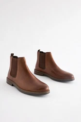 Next Chelsea-Stiefel Chelseaboots Braun/Beige
