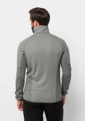 Jack Wolfskin Fleecejacke BLATTSTEIG FZ Hellgrau/Braun/Grau/Grün/Orange/Dunkelgrau