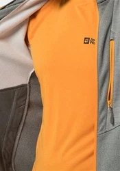 Jack Wolfskin Fleecejacke BLATTSTEIG FZ Hellgrau/Braun/Grau/Grün/Orange/Dunkelgrau