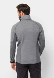 Jack Wolfskin Fleecejacke BLATTSTEIG FZ Grau/Dunkelgrau/Hellgrau