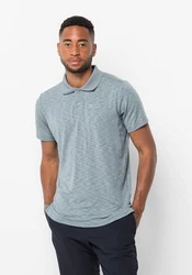 Jack Wolfskin TRAVEL POLO Hellblau/Blau/Grau