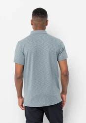 Jack Wolfskin TRAVEL POLO Hellblau/Blau/Grau