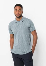 Jack Wolfskin TRAVEL POLO Hellblau/Blau/Grau