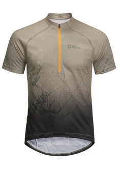 Jack Wolfskin T-Shirt MOROBBIA HZ PRINT Khaki/Grau/Braun/Beige Jack Wolfskin T-Shirt MOROBBIA HZ PRINT Khaki/Grau/Braun/Beige