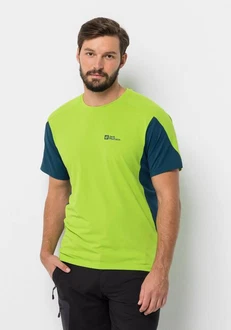 Jack Wolfskin T-Shirt NARROWS Blau/Grün/Türkis/Neonfarben