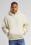 URBAN CLASSICS Hoodie Oversized Teddy Hoody Beige/Weiß/Creme