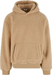 URBAN CLASSICS Hoodie Oversized Teddy Hoody Braun/Beige/Khaki