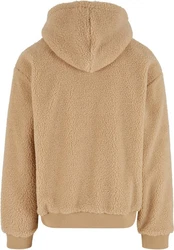 URBAN CLASSICS Hoodie Oversized Teddy Hoody Braun/Beige/Khaki