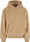 URBAN CLASSICS Hoodie Oversized Teddy Hoody Braun/Beige/Khaki