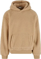 URBAN CLASSICS Hoodie Oversized Teddy Hoody Braun/Beige/Khaki