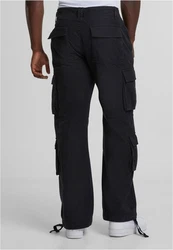 URBAN CLASSICS Cargohose Double Cargo Pants Dunkelblau/Blau/Schwarz