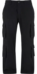 URBAN CLASSICS Cargohose Double Cargo Pants Dunkelblau/Blau/Schwarz