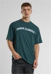 URBAN CLASSICS T-Shirt UC College Logo Tall Tee Grün/Dunkelgrün/Türkis