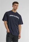URBAN CLASSICS T-Shirt UC College Logo Tall Tee Dunkelblau/Blau