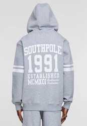 Southpole Hoodie College Zip Hoody Hellgrau/Grau