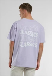 URBAN CLASSICS T-Shirt UC Weavy Logo Heavy Oversized Tee Lila