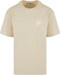 URBAN CLASSICS T-Shirt UC Weavy Logo Heavy Oversized Tee Hellgrün/Khaki/Dunkelgrün/Grün