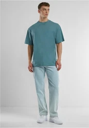 URBAN CLASSICS T-Shirt UC Signature Logo Tall Tee Türkis/Blau/Grün
