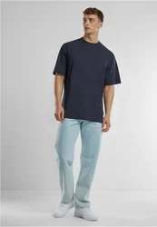 URBAN CLASSICS T-Shirt UC Signature Logo Tall Tee Dunkelblau
