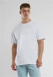 URBAN CLASSICS T-Shirt UC Signature Logo Tall Tee Weiß/Grau/Creme/Hellblau